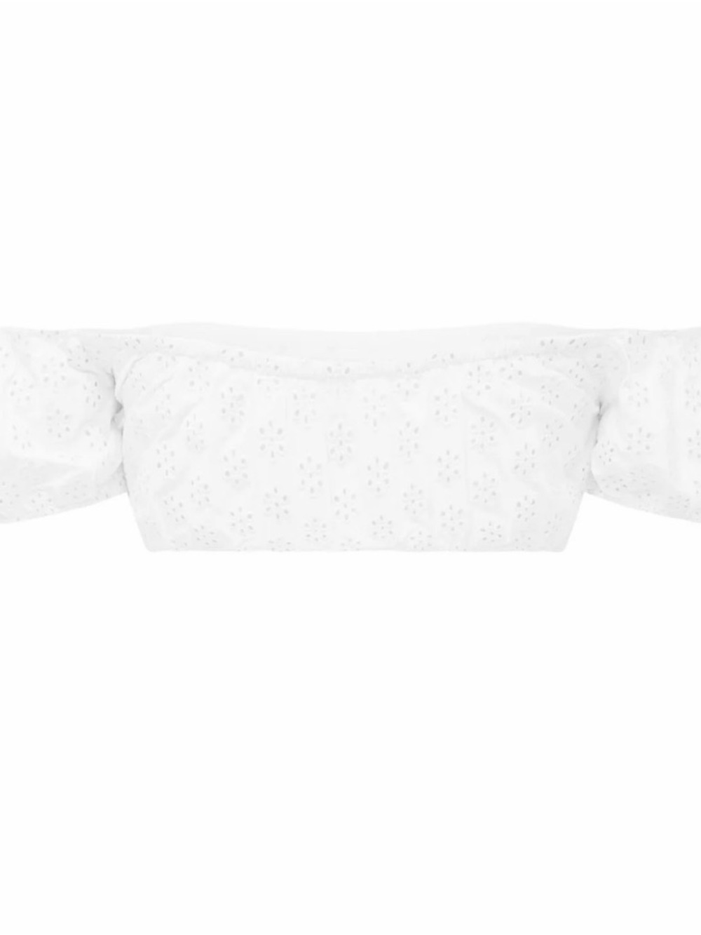 Anthropologie THE FLOUNCE TOP - CASA BLANCA White Off-Shoulder Bikini Top Eyelet - Picture 3 of 4